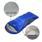 0 Degree Winter Sleeping Bags For Adults Camping (350Gsm) -Temp Range (5F - 32F) Portable Waterproof Compression Sack- For Big A