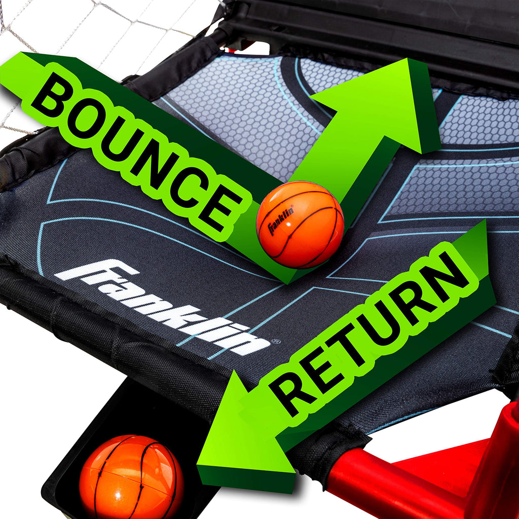 Franklin Sports Basketball Arcade Game - Table Top Bounce A Bucket Shootout Basketball Game - Indoor Electronic Basketball Gamer