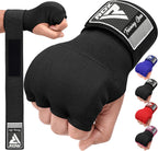 Rdx Training Boxing Inner Gloves Hand Wraps Mma Fist Protector Bandages Mitts,Black,Large