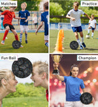 Barocity Soccer Ball - Boy And Girl Official Match Ball With Cool Reflective Rainbow Hex Pattern, For Indoor And Outdoor, Playti