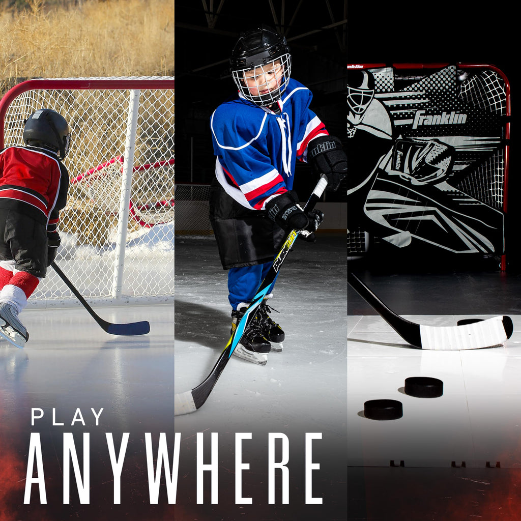 Franklin Sports Ice Hockey Pucks - Black Rubber Pucks For Ice Hockey - Official Size + Weight - Perfect For Rinks + Synthetic Pa