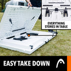 HEAD Outdoor Full Size Table Tennis Table - All-Weather Performance, Pro-Level Play Anywhere!