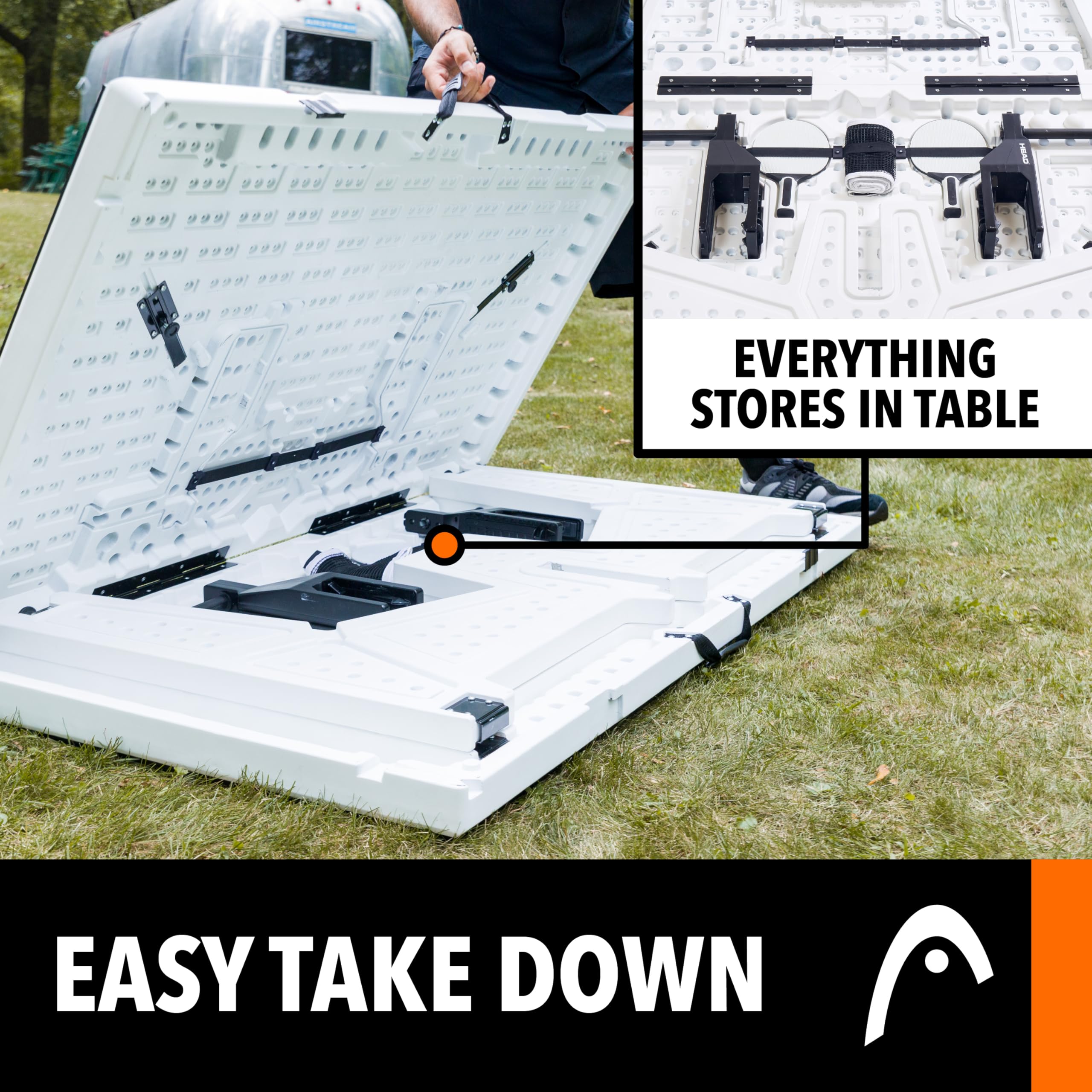HEAD Outdoor Full Size Table Tennis Table - All-Weather Performance, Pro-Level Play Anywhere!