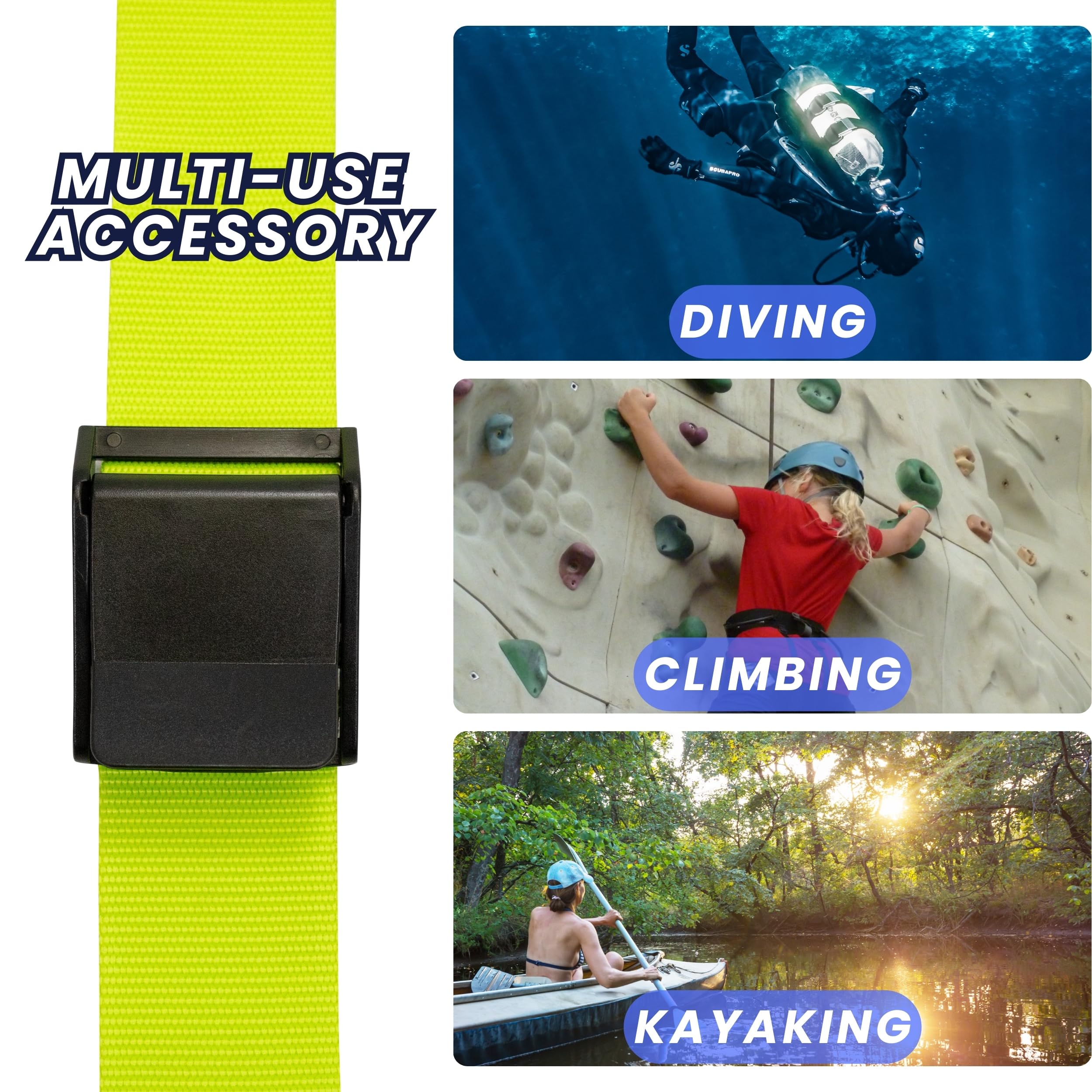 Scuba Choice Scuba Diving Plastic Weight Belt Buckle, Black