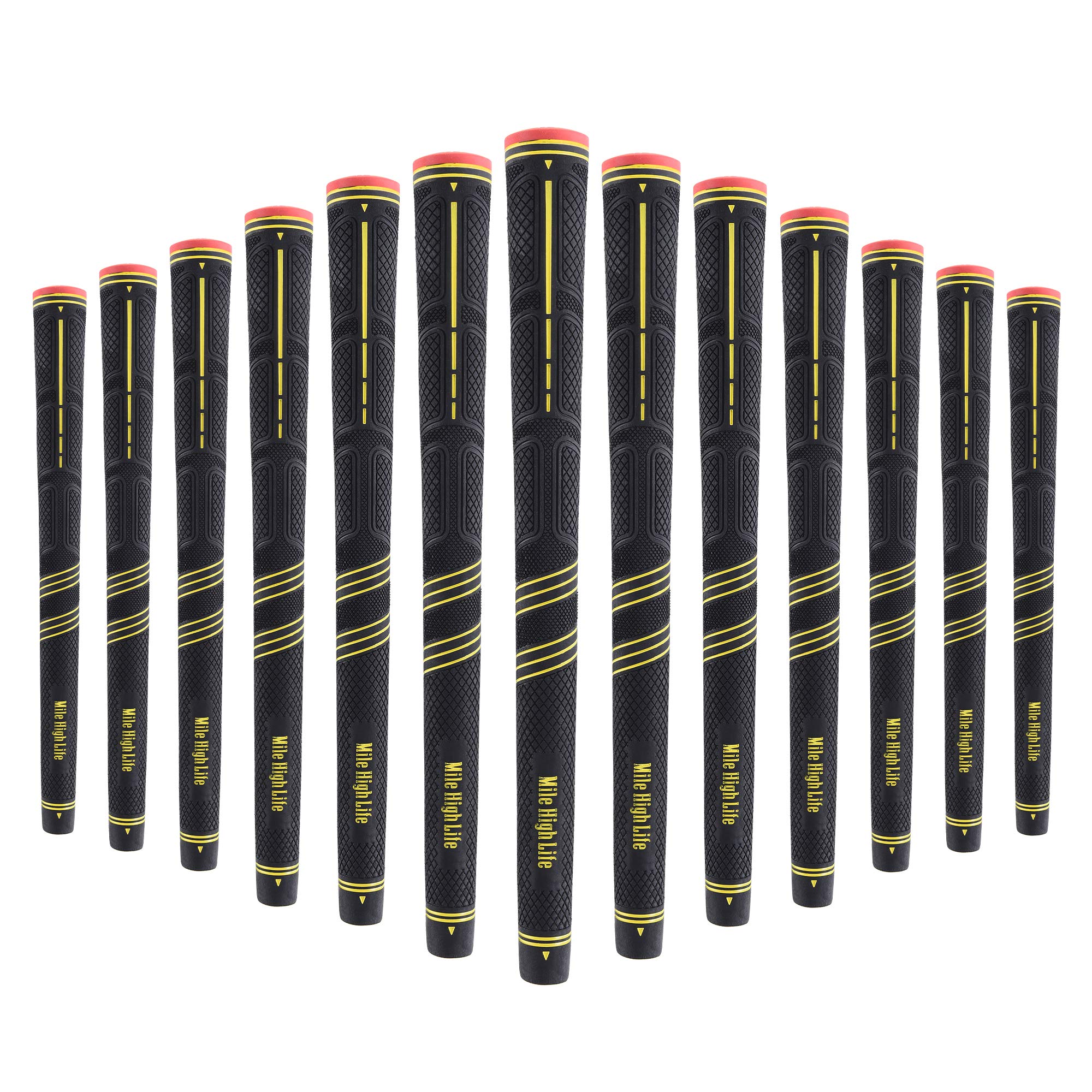 Mile High Life Golf Grips | Avid Golf Club Grips | 3 Pack Or 13 Pack Golf Grips Bundle | Multi-Compound Rubber Golf Grip For Men