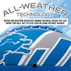 Franklin Sports Nfl Detroit Lions Football - Youth Football - Mini 8.5'' Rubber Ball - Perfect For Kids - Team Logos And Colors