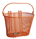 Basket with Hooks, Front, Removable, Wire mesh Small, Kids Bicycle Basket (Orange)