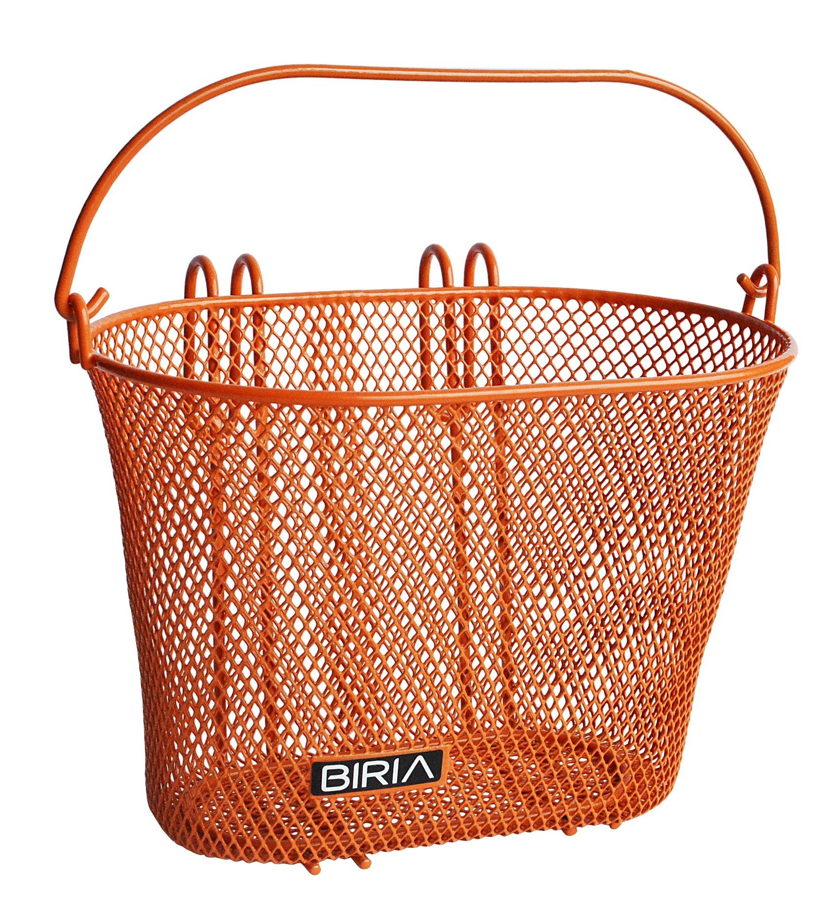 Basket with Hooks, Front, Removable, Wire mesh Small, Kids Bicycle Basket (Orange)