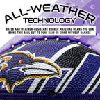 Franklin Sports Nfl Baltimore Ravens Football - Youth Football - Mini 8.5'' Rubber Ball - Perfect For Kids - Team Logos And Colo