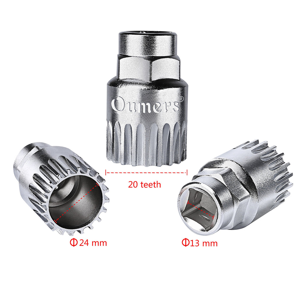 Oumers Bike Crank Extractor/Arm Remover And Bottom Bracket Remover With 16Mm Spanner/Wrench. Professional Bicycle Repair Tool Ki