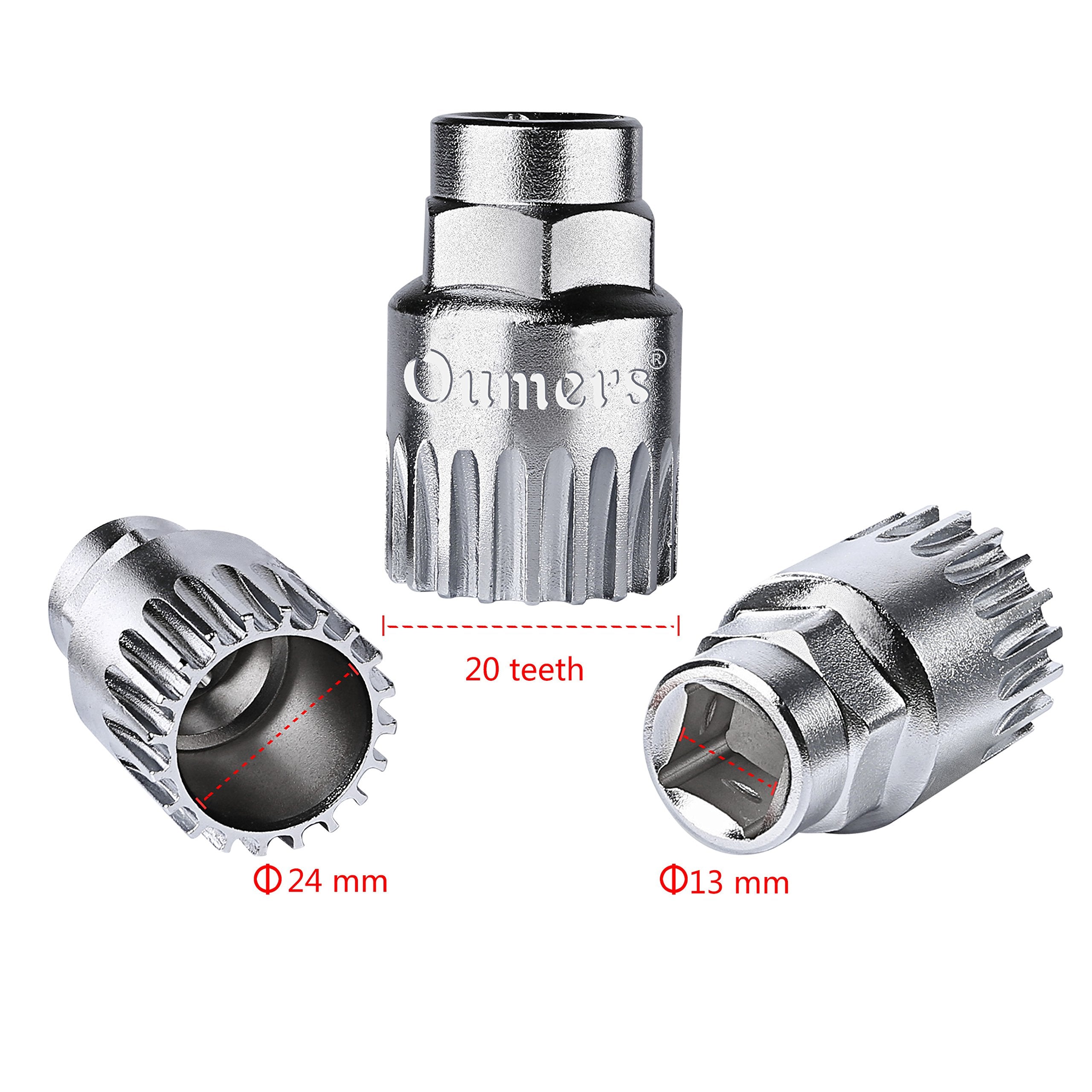 Oumers Bike Crank Extractor/Arm Remover And Bottom Bracket Remover With 16Mm Spanner/Wrench. Professional Bicycle Repair Tool Ki