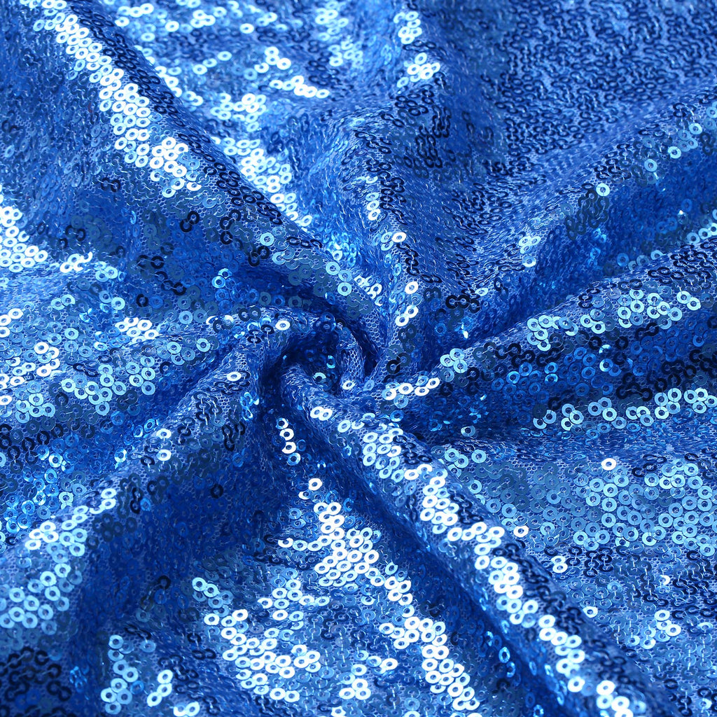 Fyledaee Sequin Tablecloth Square Baby Blue 90X90 Inch Glittering Shimmer Tablecloth For Wedding Baby Shower Birthday Party Dinn