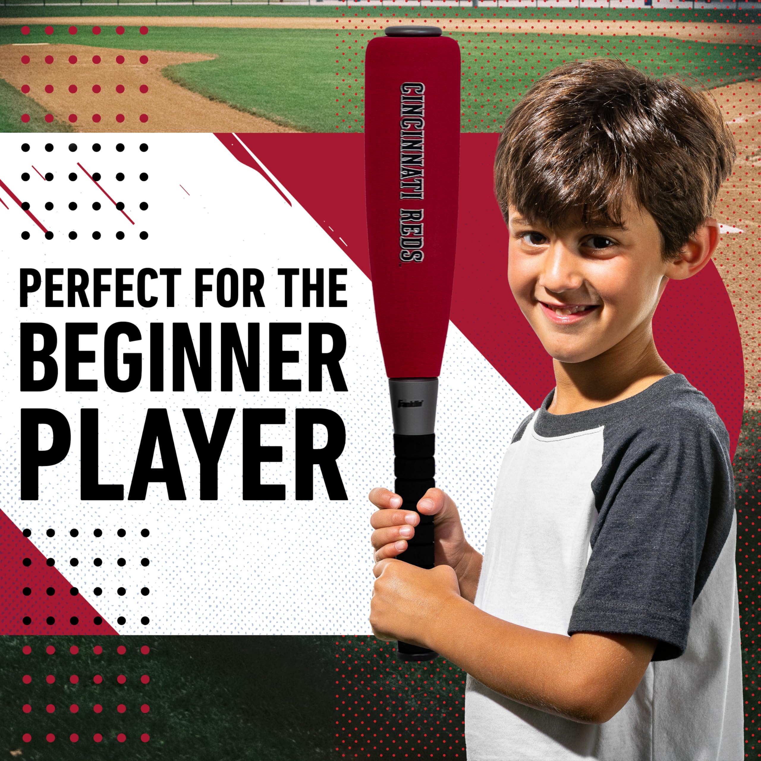 Franklin Sports Boston Red Sox Foam Bat & Ball Set - 21'' Soft Jumbo Team Baseball Bat And Ball Team Logo - Mlb Official License