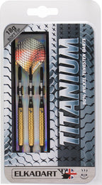 Elkadart Titanium 90% Tungsten Soft Tip Darts With Storage/Travel Case, Gold, 18 Grams,One Size