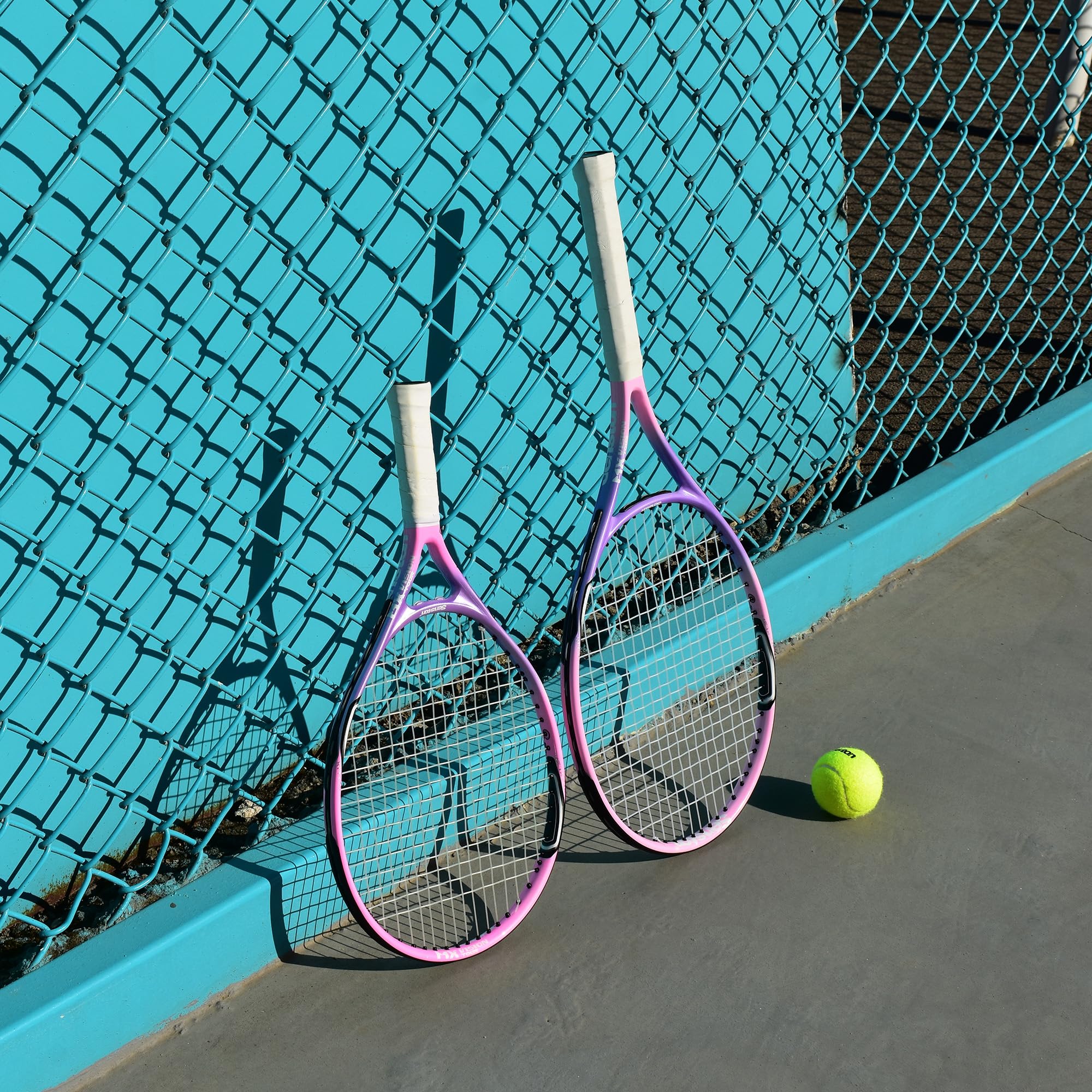Senston 23'' Tennis Racket For Kids Children Boys Girls Tennis Racquets Kids Tennis Racket Pink Color