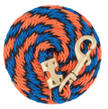 Weaver Leather Poly Value Lead Rope Orange/Black/Blue, 5/8'' X 8'