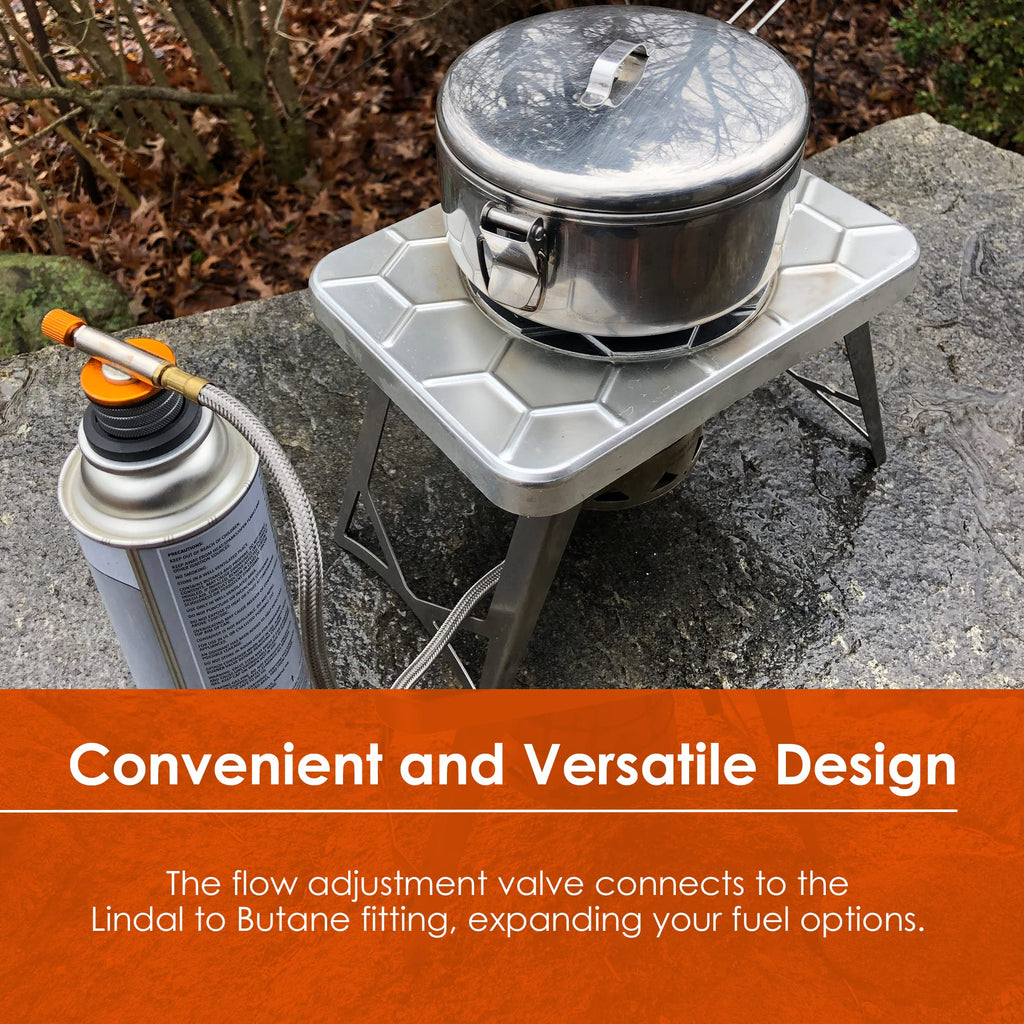 Ncamp - L2B Camping Stove Converter, Camp Stove Adapter Fitting For Isobutane Fuel Canister, Lindal To Butane Fuel Canister Fitt