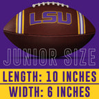 Franklin Sports Ncaa Lsu Tigers Kids Youth Football - Official College Team Football With Team Logos - Junior Size Football