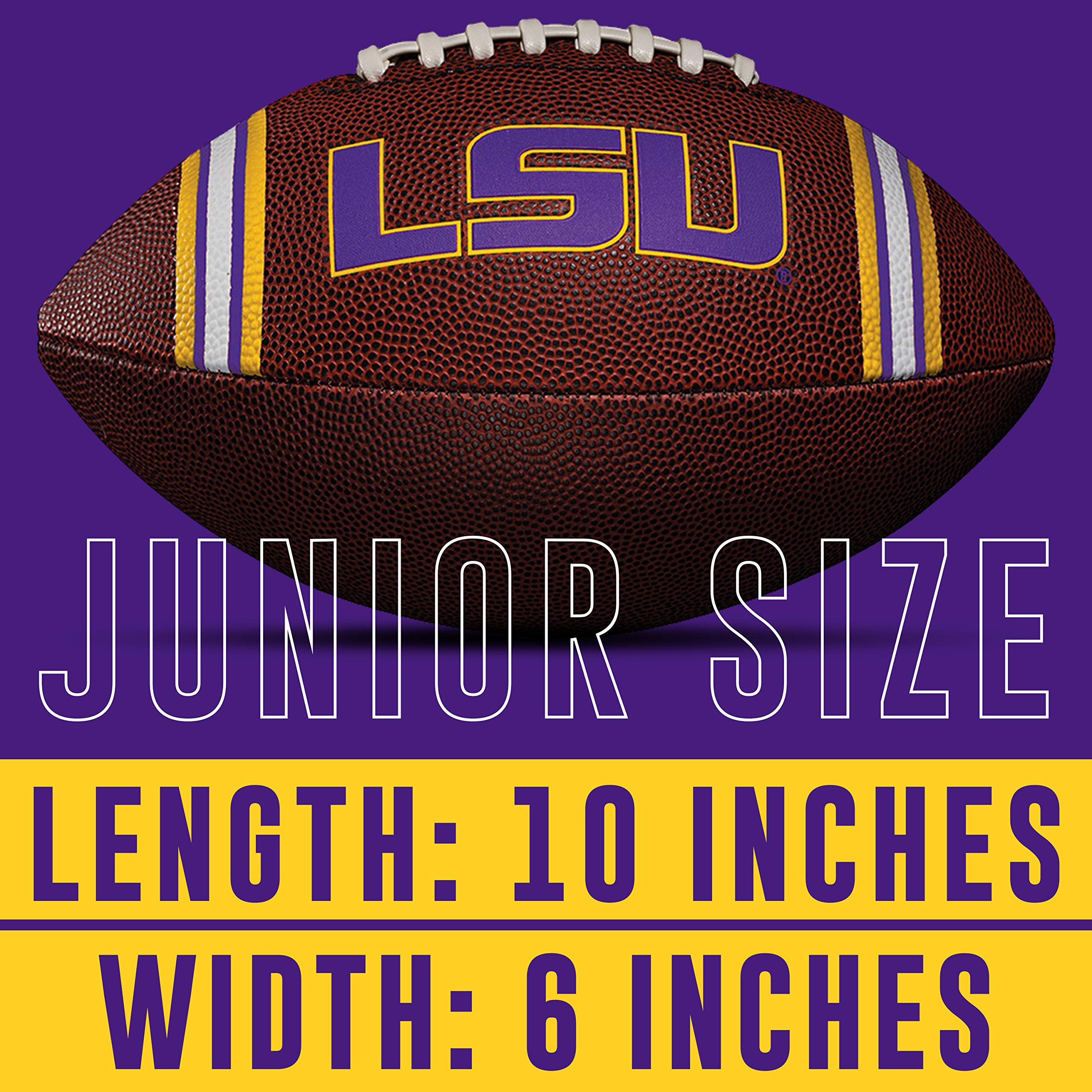 Franklin Sports Ncaa Lsu Tigers Kids Youth Football - Official College Team Football With Team Logos - Junior Size Football