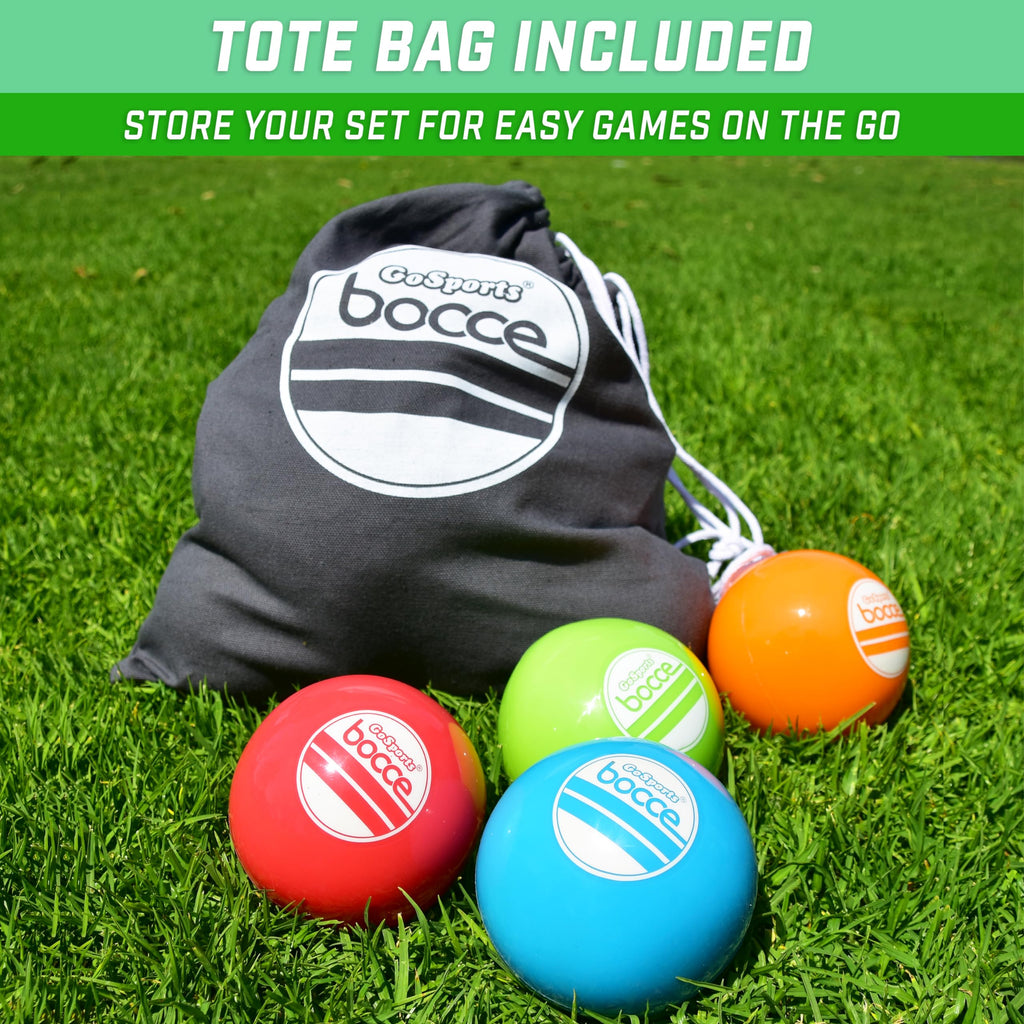Gosports 90 Mm Soft Bocce Set Includes 8 Weighted Balls, Pallino And Case, Play Indoors Or Outdoors