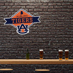 Rico Industries Ncaa Auburn Tigers Diamond Shape Cut Pennant - Home And Living Room D  Cor - Soft Felt Ez To Hang