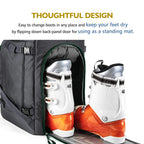 Unigear Ski Boot Bag, 50L Ski Boot Travel Backpack For Ski Helmet, Goggles, Gloves, Skis, Snowboard & Accessories (Gray)