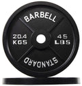 Balancefrom Cast Iron Plate Weight Plate For Strength Training And Weightlifting, Olympic Size, 2-Inch Center, 45Lb Pair