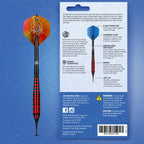 Shot! Darts Mystic Red-Soft Tip Dart Set-18Gm-Centre Weighted-Colour Plated Brass Barrels