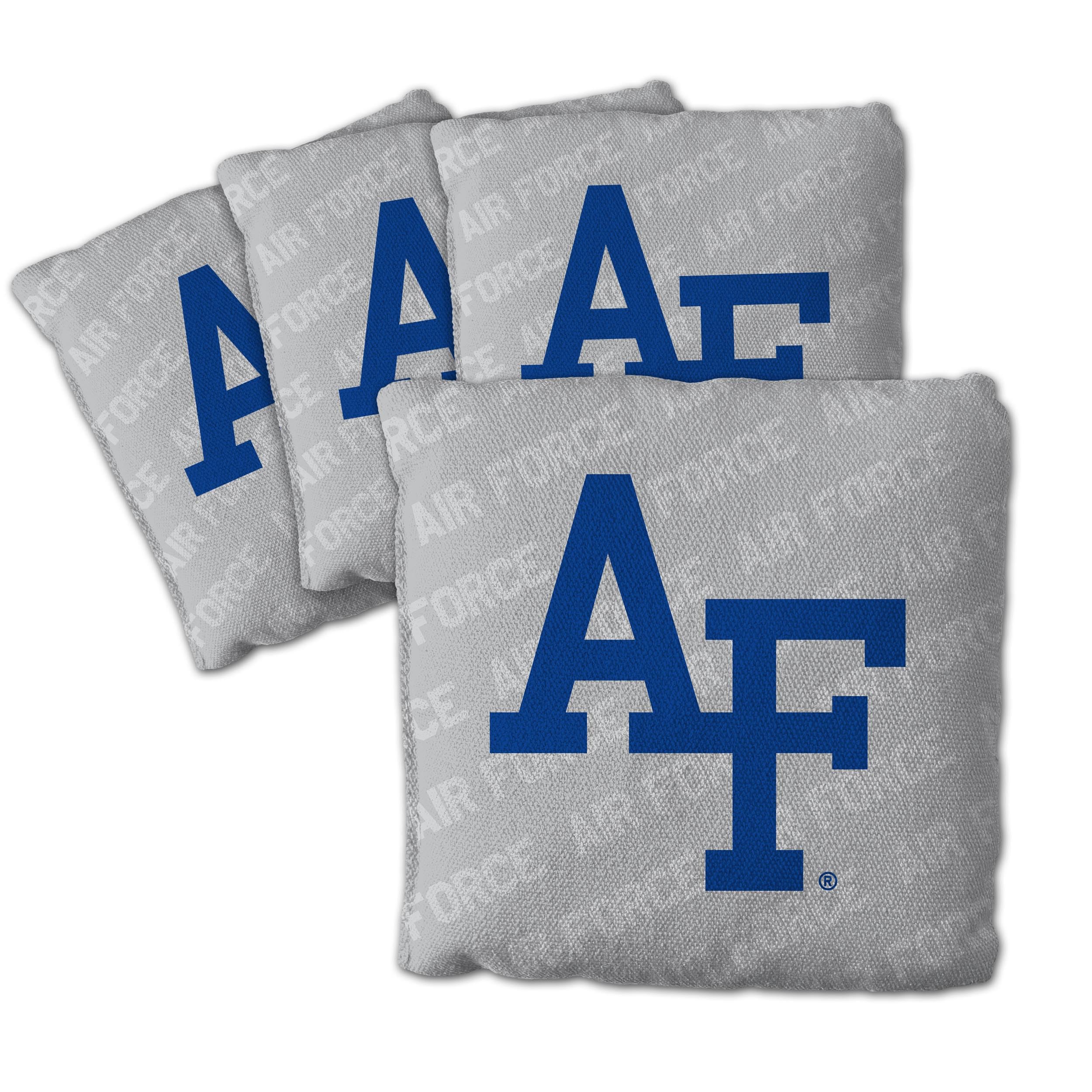 YouTheFan Officially-Licensed NCAA Air Force Academy Set of 4 Cornhole Bags - All Weather Regulation 6    x 6    Size - 16oz Wei