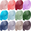 Grosun 12 Rolls Nylon Webbing Straps, 1 inch, 1.5 inch, 2 inch, Multicolor, 10 Yards, 25 Yards, 50 Yards, 3.3 Yards, Climbing We