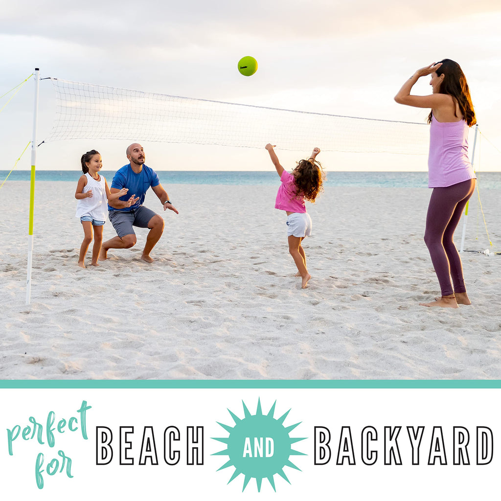 Franklin Sports Fun 5 Combo Outdoor Game Set - Backyard, Beach + Camping Games For Kids - Badminton, Volleyball, Flip Toss, Flyi