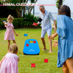 Himal Collapsible Portable Cornhole Game Boards 10 Cornhole Bean Bags Cornhole Set Tic Tac Toe Game 2 Games On 1 Board (2 X 1-Fe