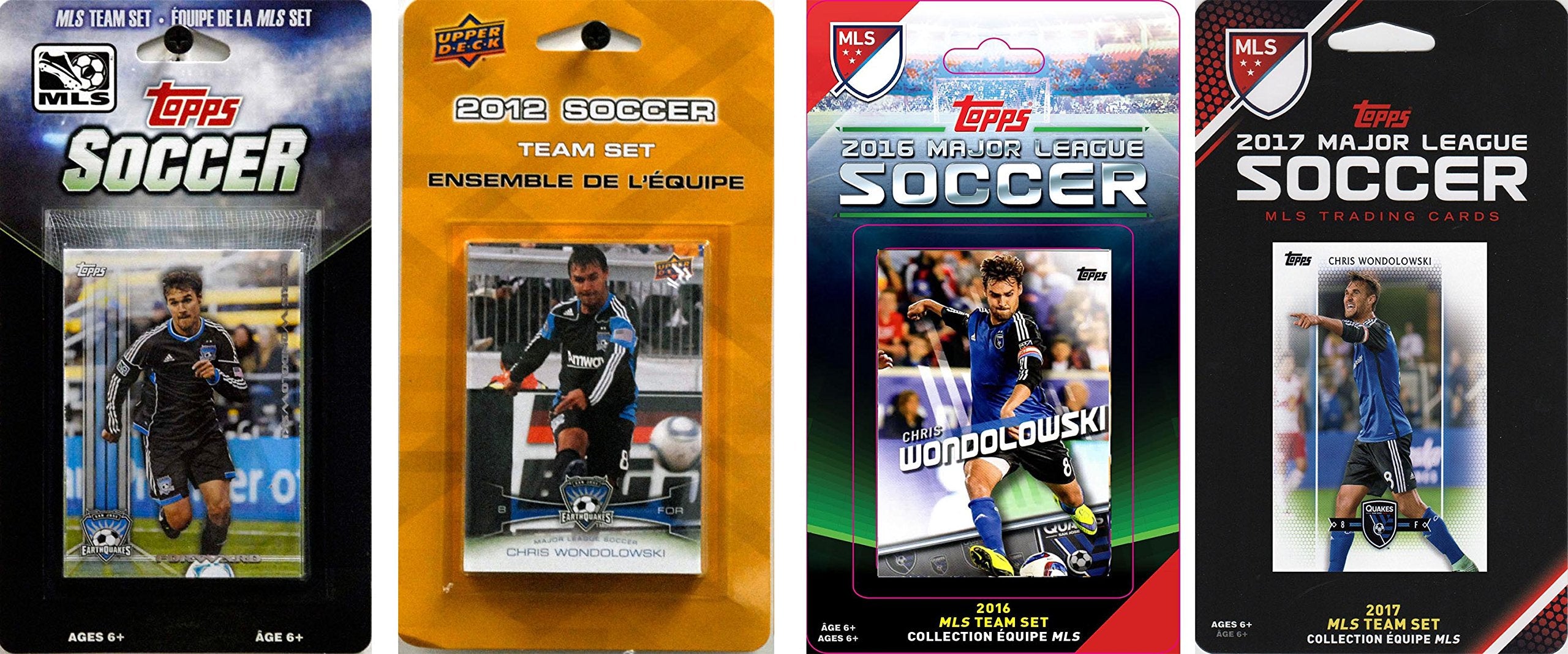 Mls San Jose Earthquakes 4 Different Licensed Trading Card Team Sets