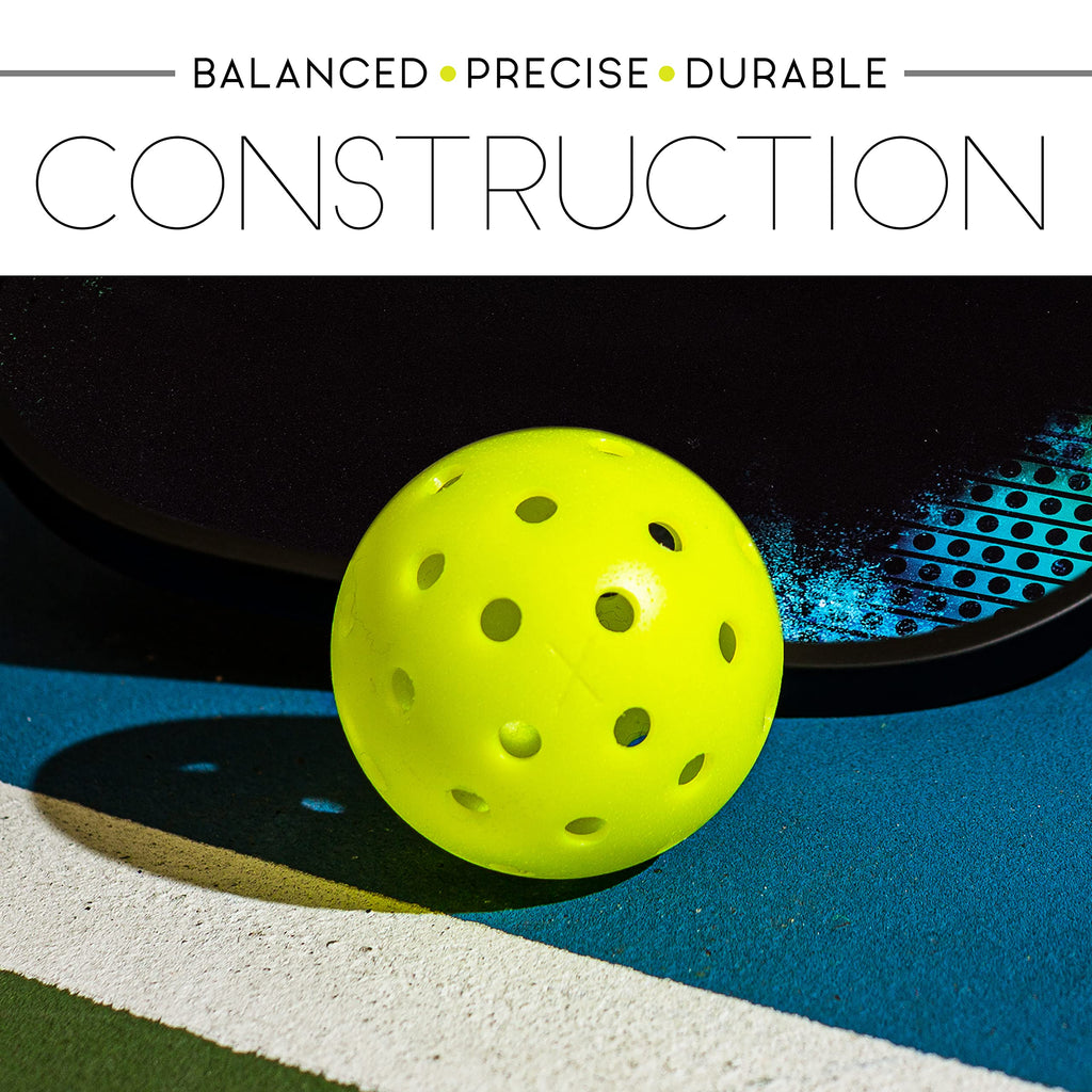 Franklin Sports Outdoor - X-40 Pickleball Balls - Usa (Usapa) Approved - 12 Pack Outside - Optic Yellow - Us Open Ball