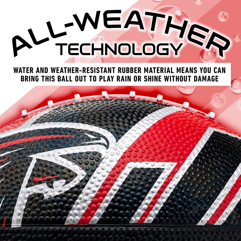 Franklin Sports Nfl Atlanta Falcons Football - Youth Football - Mini 8.5'' Rubber Ball - Perfect For Kids - Team Logos And Color