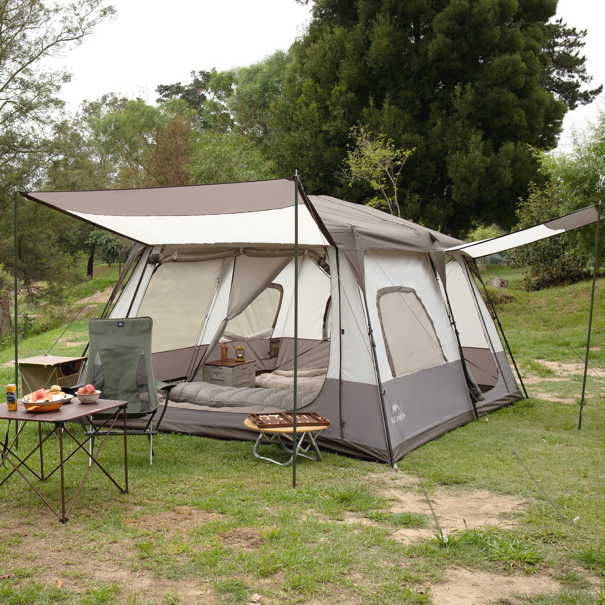Naturehike Cape 6 Person 8 Person Camping Tent, 60S Easy Setup Instant Tent Pop Up Tent, Waterproof Large Tall 6/8 Person Tents