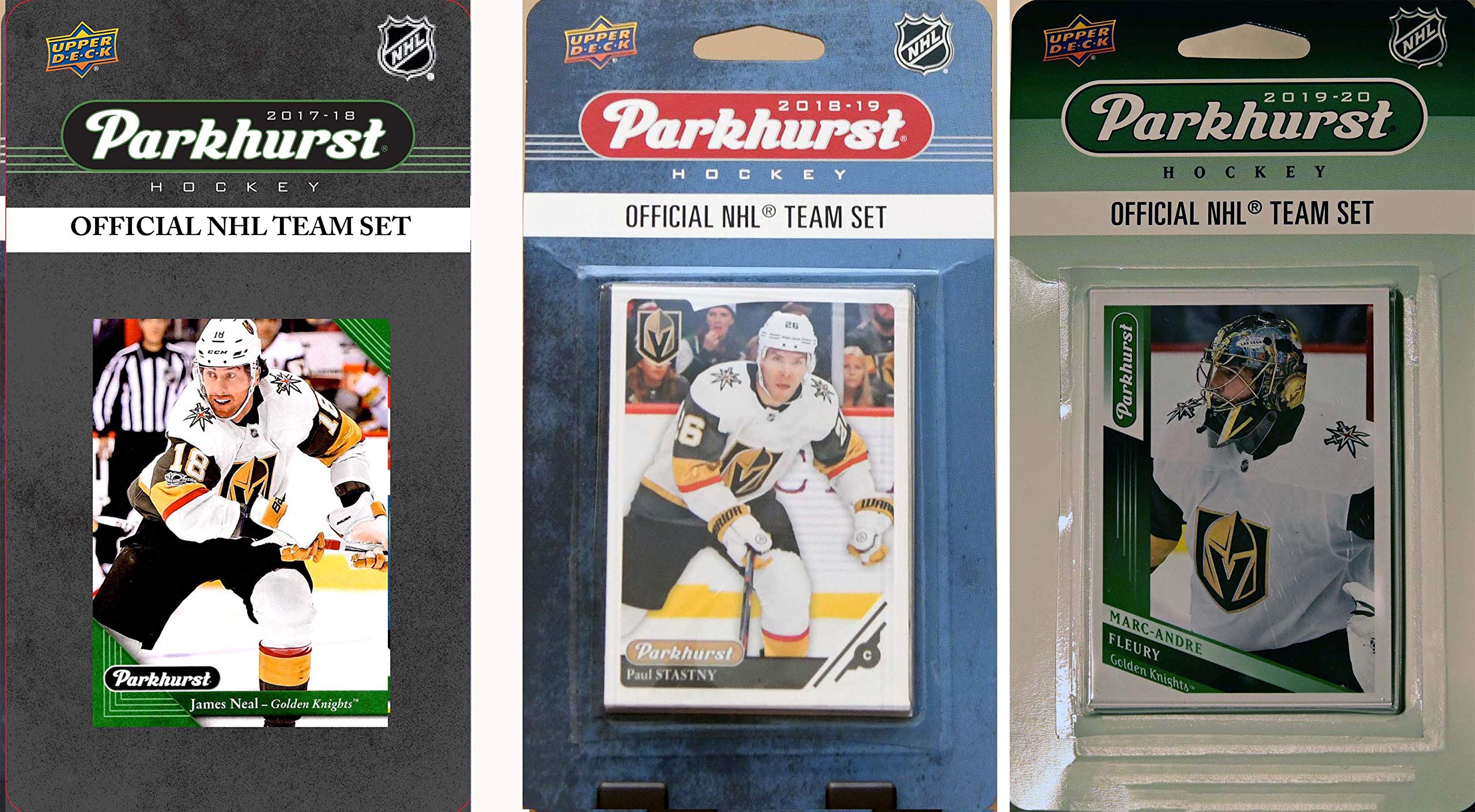 Nhl Las Vegas Golden Knights 3 Different Licensed Trading Card Team Sets