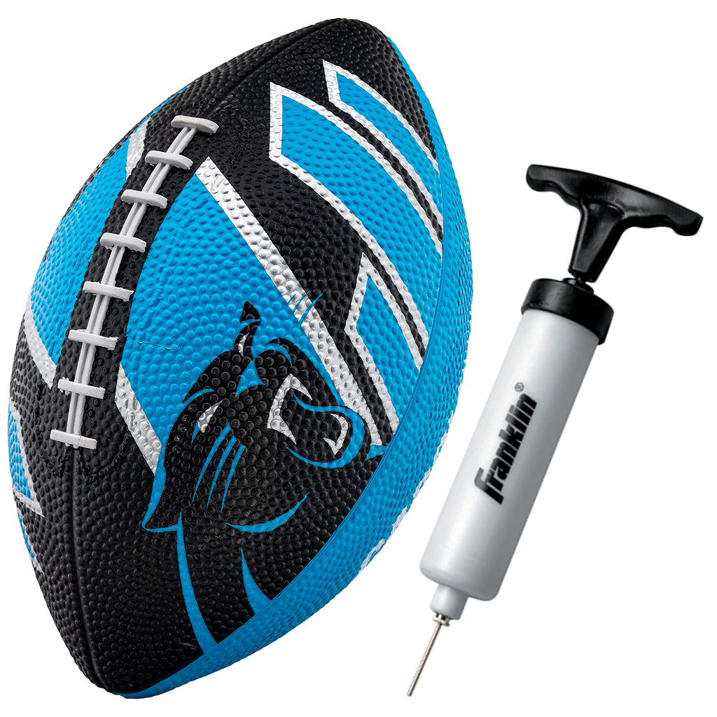 Franklin Sports Nfl Carolina Panthers Football - Youth Football - Mini 8.5'' Rubber Ball - Perfect For Kids - Team Logos And Col