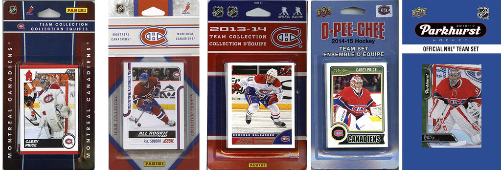 Nhl Montreal Canadiens 5 Different Licensed Trading Card Team Sets