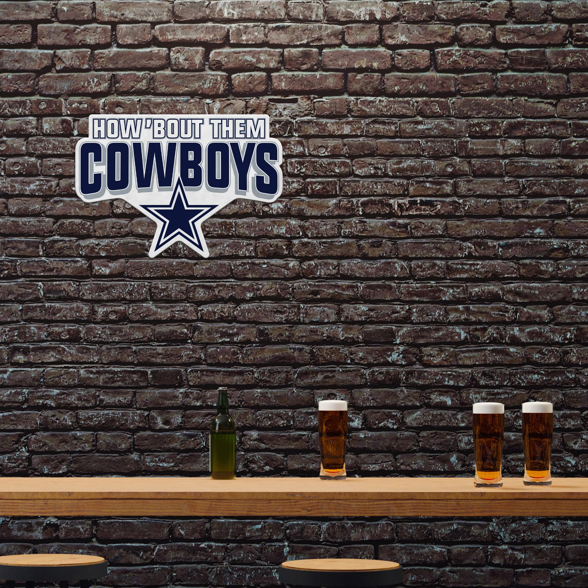 Rico Industries Nfl Football Dallas Cowboys Slogan Shape Cut Pennant - Home And Living Room D  Cor - Soft Felt Ez To Hang