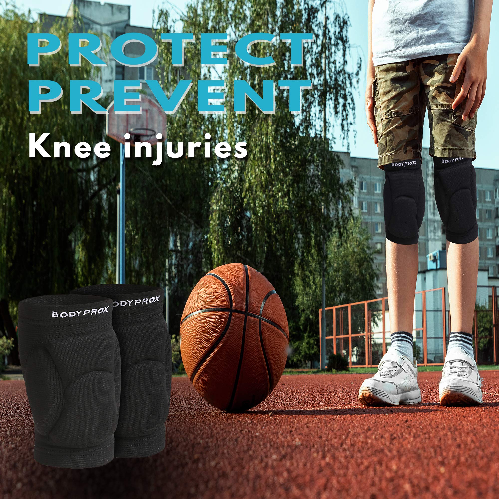 Bodyprox Volleyball Knee Pads For Junior Youth, 1 Pair Unisex (13-18 Years)