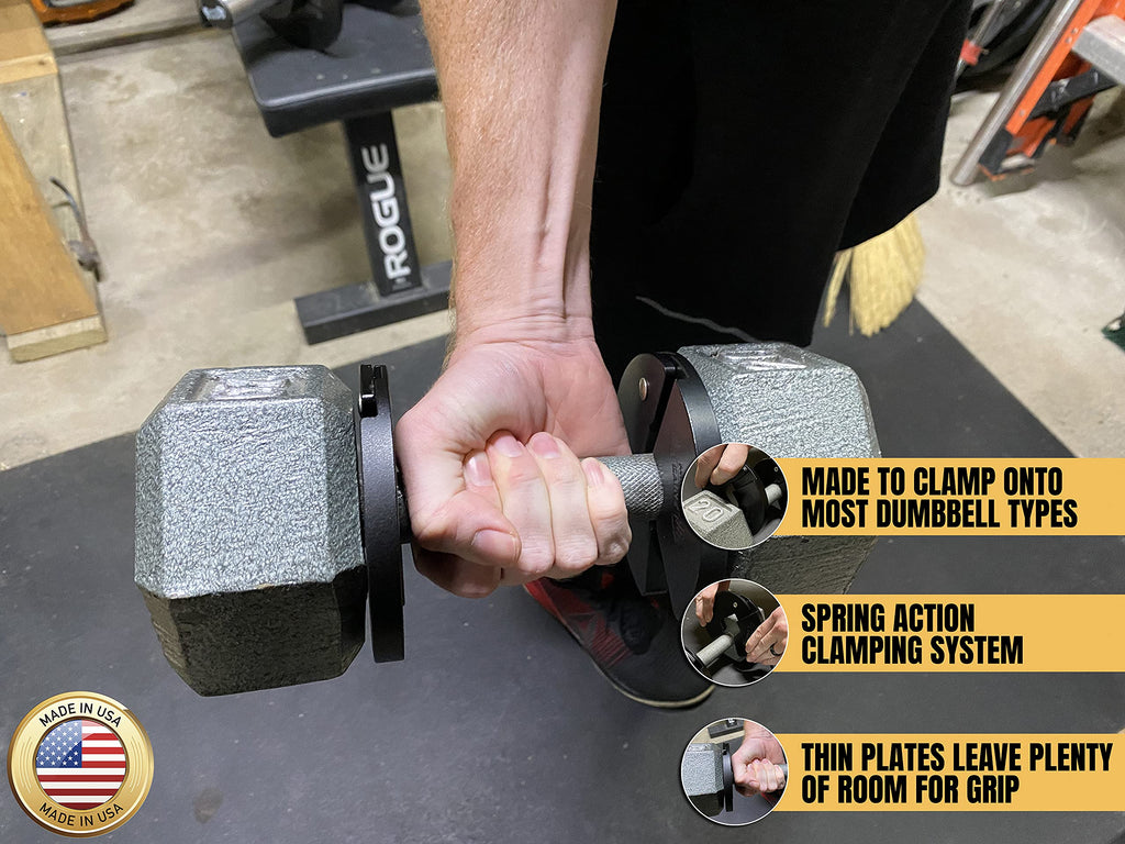 Micro Gainz New 1.25Lb Dumbbell Fractional Weight Plates 4 Piece- Designed For Dumbbell Training And Micro Loading, Made In Usa