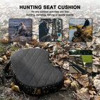 Urmona Portable Hunting Seat Cushion, 11.4 X 15.7 X 2.8In Thicken Lightweight Outdoor Cushion, Waterproof Sponge Dirty Proof Pad