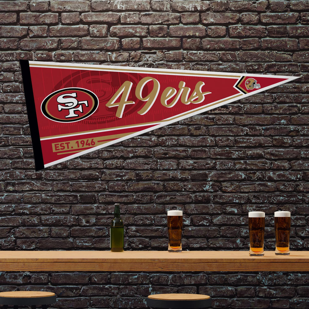 Rico Industries Nfl Football San Francisco 49Ers Classic 12'' X 30'' Felt Wall D  Cor Pennant - Great For Home/Bed Room/Man Cave