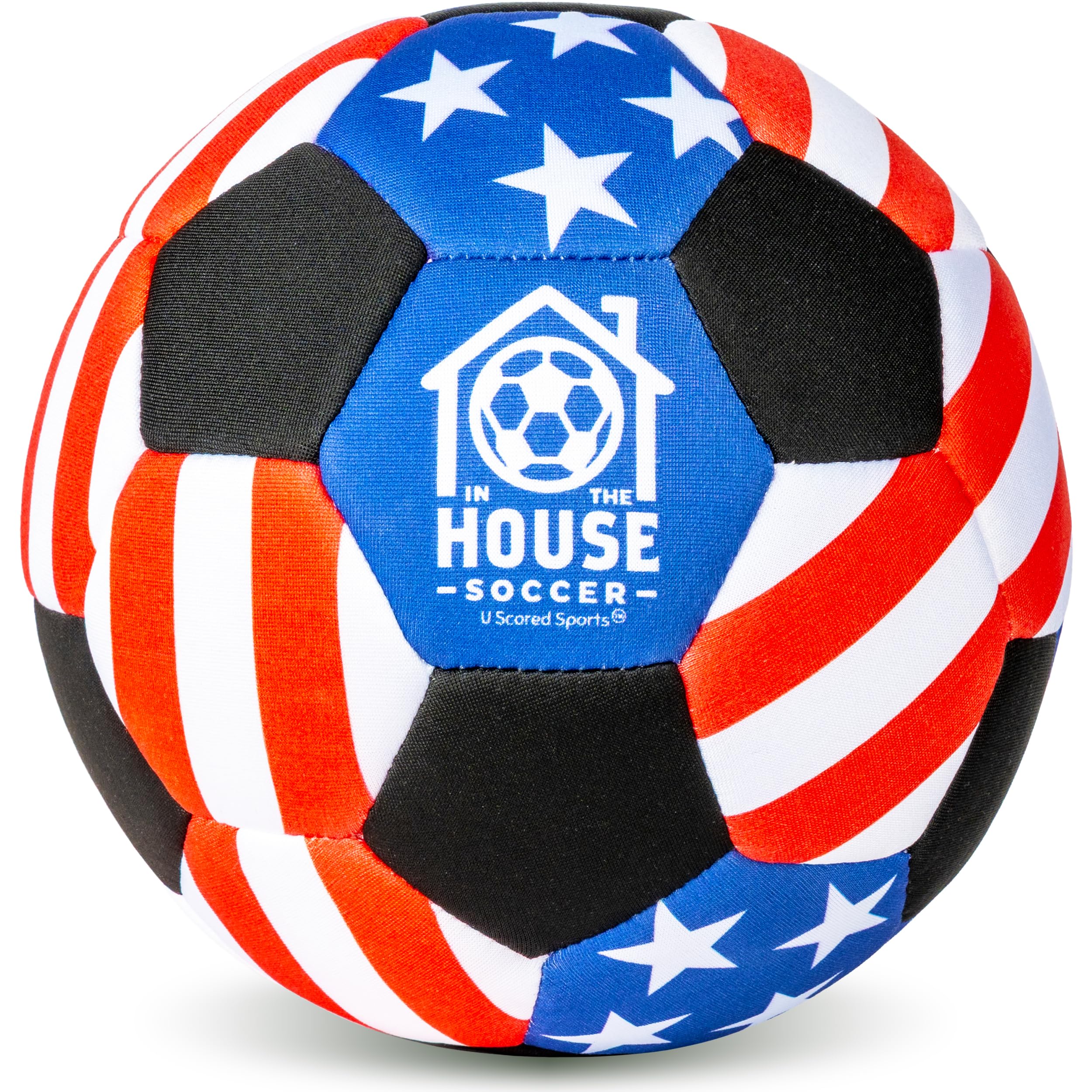 U Scored Sports in The House Soccer Ball - USA Indoor Size 4 Padded Soccer Ball for Kids (Ages 3+) & Adults - Bring Soccer Pract