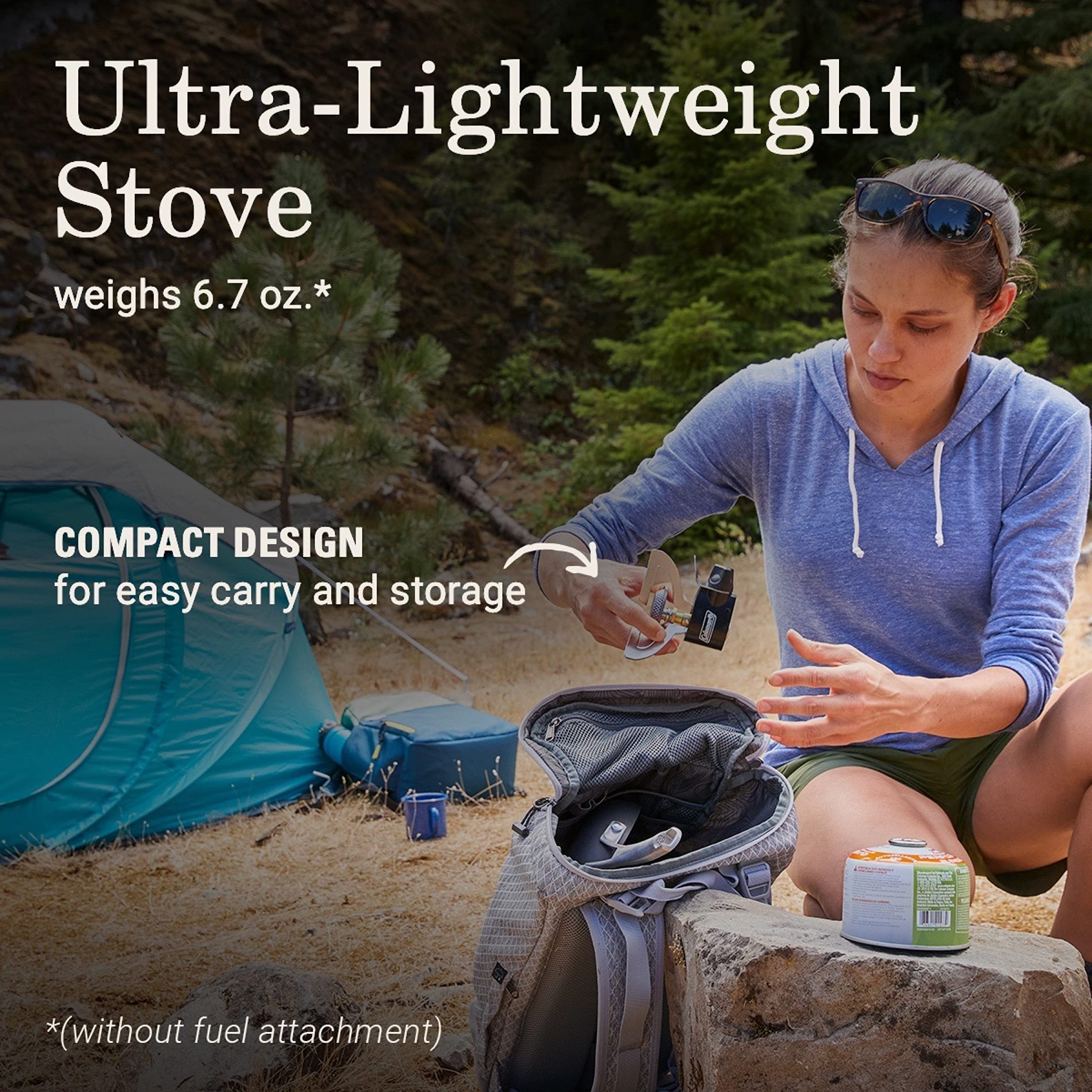 Coleman Classic 1-Burner Portable Backpacking Stove, Lightweight Camp Stove With Adjustable Burner, Perfectflow Pressure Control