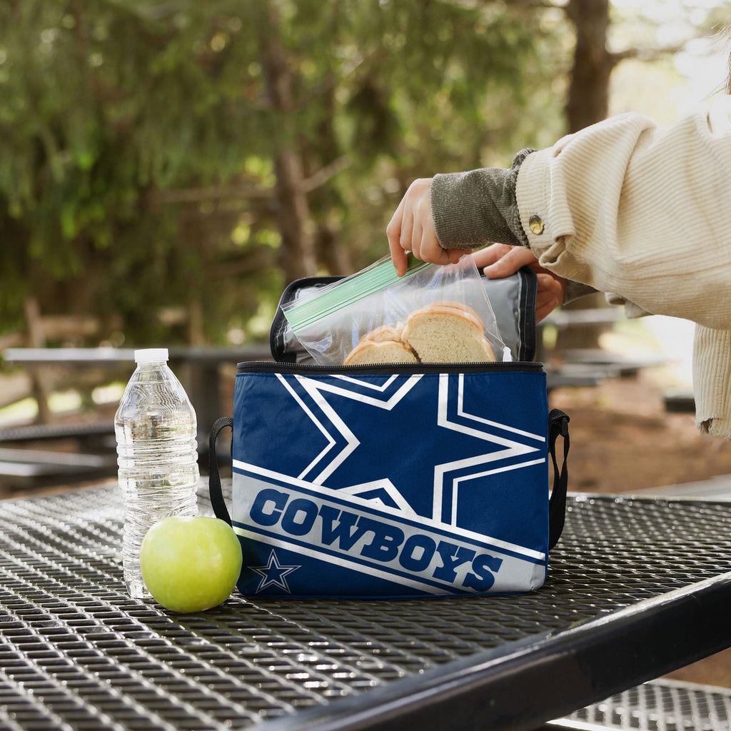 FOCO Dallas Cowboys Big Logo Stripe 6 Pack Cooler