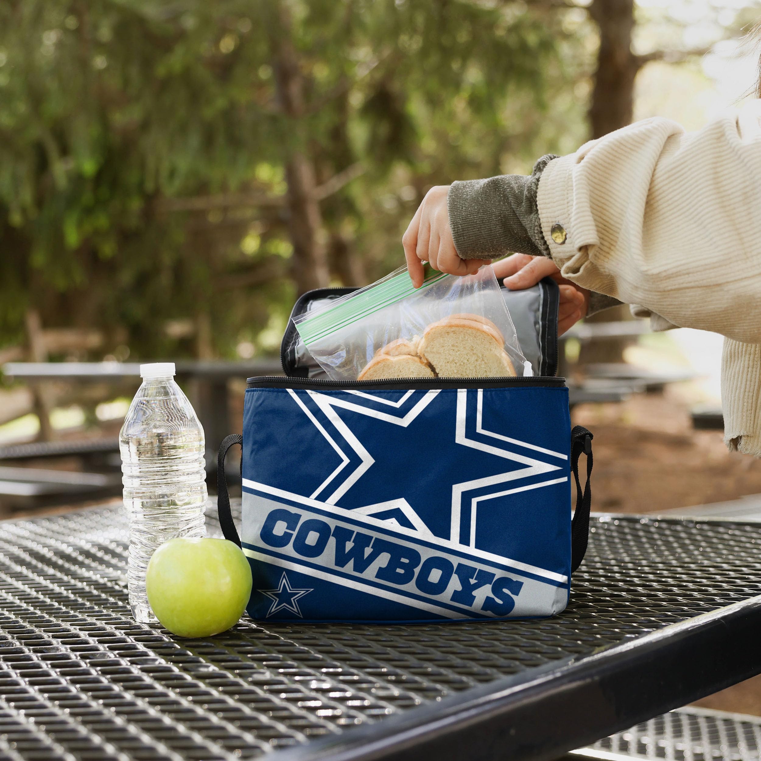 FOCO Dallas Cowboys Big Logo Stripe 6 Pack Cooler