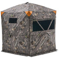Vevor Hunting Blind, 6-7 Person Ground Blinds With Carrying Bag, Portable Camouflage Tent, Reinforced Durable Concealed Shelter