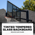 Silverback Ghost Basketball Goal with 60-Inch Tinted Tempered Glass Backboard